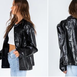 Princess Polly sidewalks leather jacket M/L